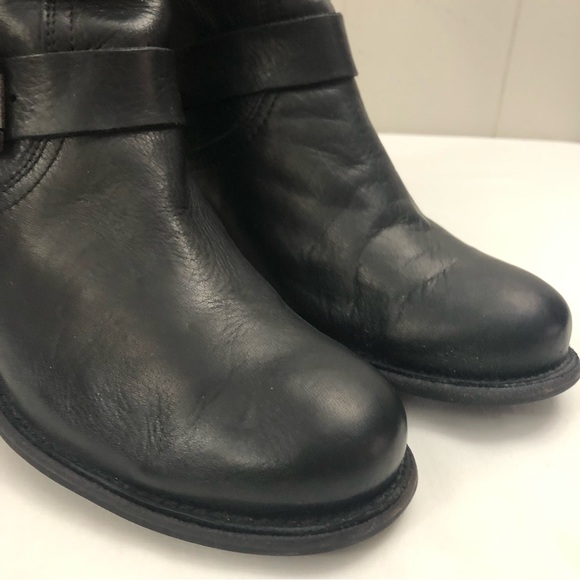 VTG Made in Mexico π²π½ l FRYE l Sz 9.5 Karla Engineer Tall w/ Heel Leather Boot - Picture 6 of 15